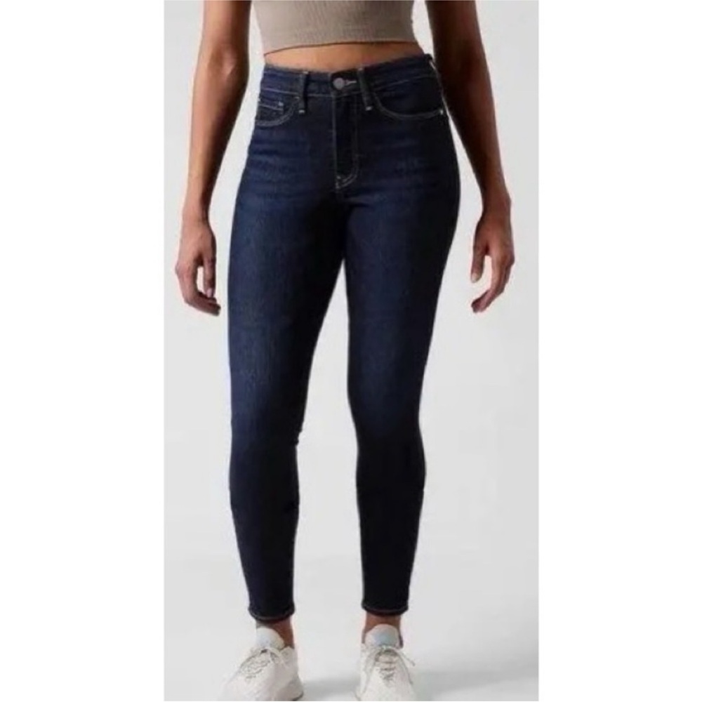 Athleta Sculptek‎ Skinny Jeans Dark Blue Women’s Size 12 Petite